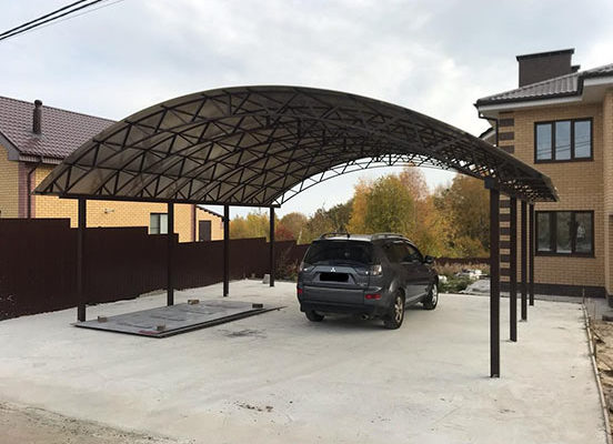 Навес для авто, 7×8 (профнастил)