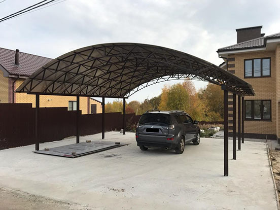 Навес для авто, 7×8 (профнастил)
